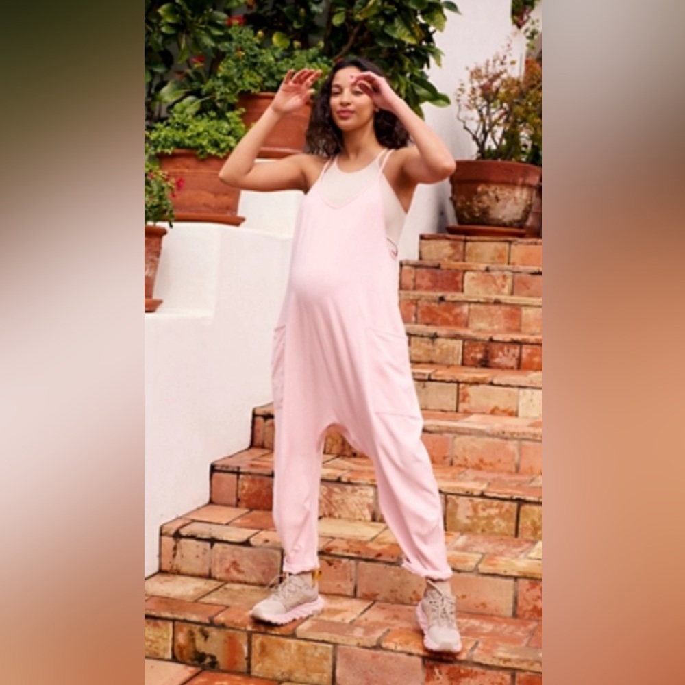 FREE PEOPLE Movement x HATCH Hot Shot Maternity Onesie in ‘Sepia Rose Combo’